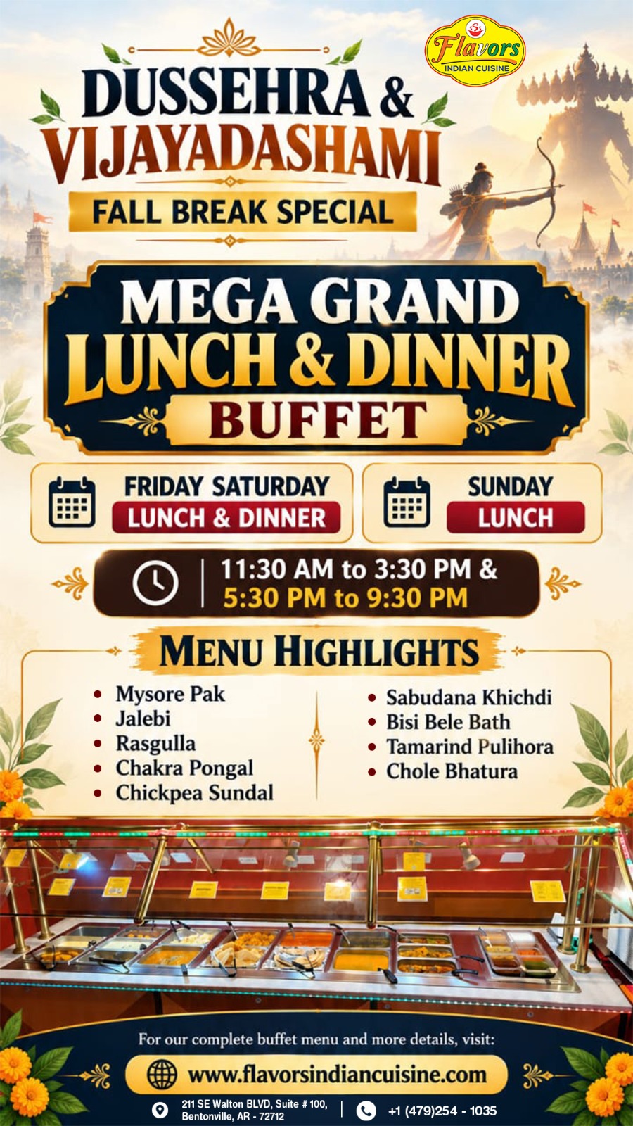 Dussehra & Vijayadashami Mega Grand Lunch & Dinner Buffet