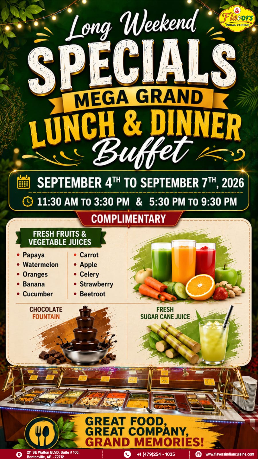 Long Weekend Mega Grand Lunch & Dinner Buffet